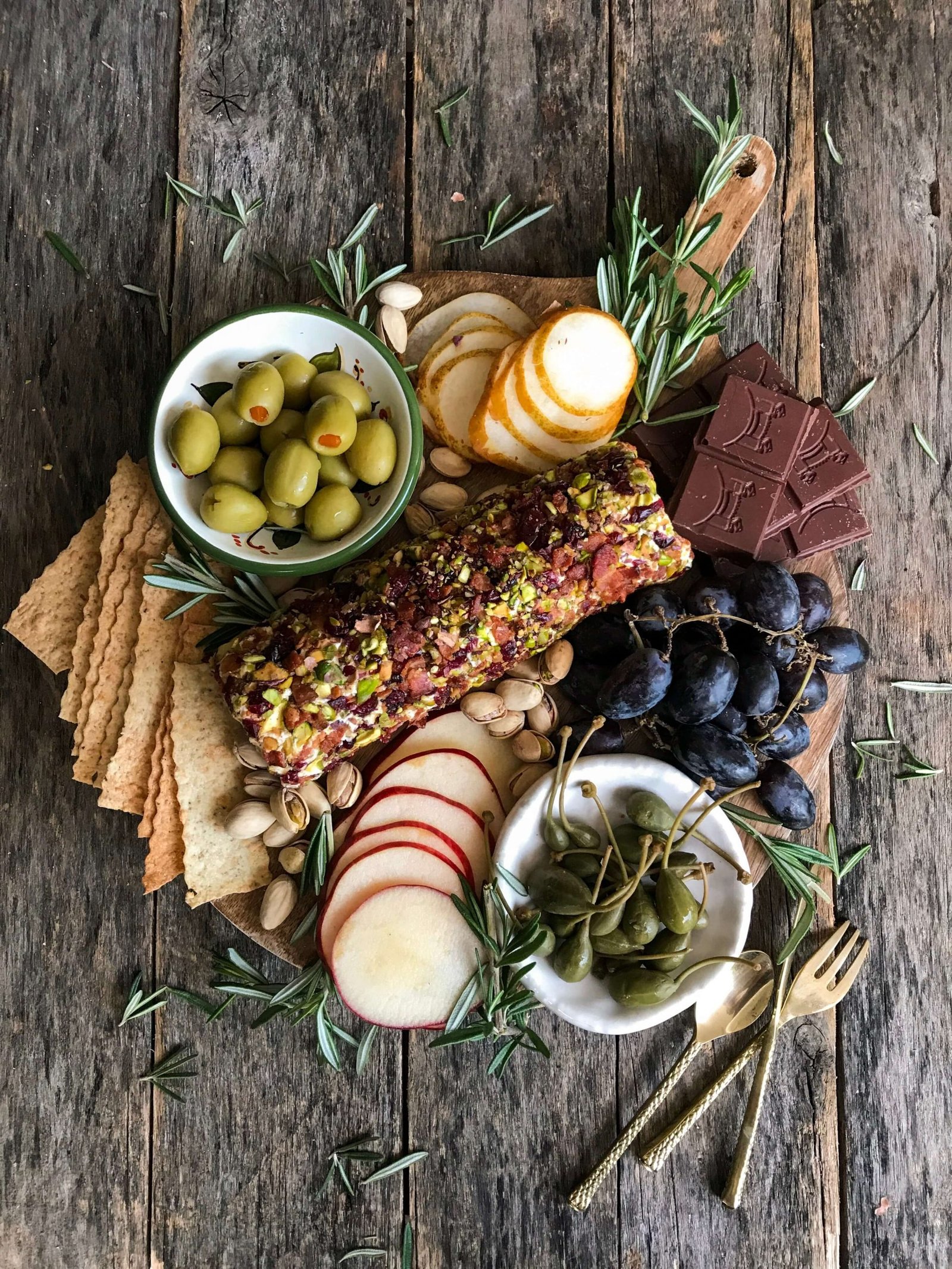 rollo queso tocino frutos secos