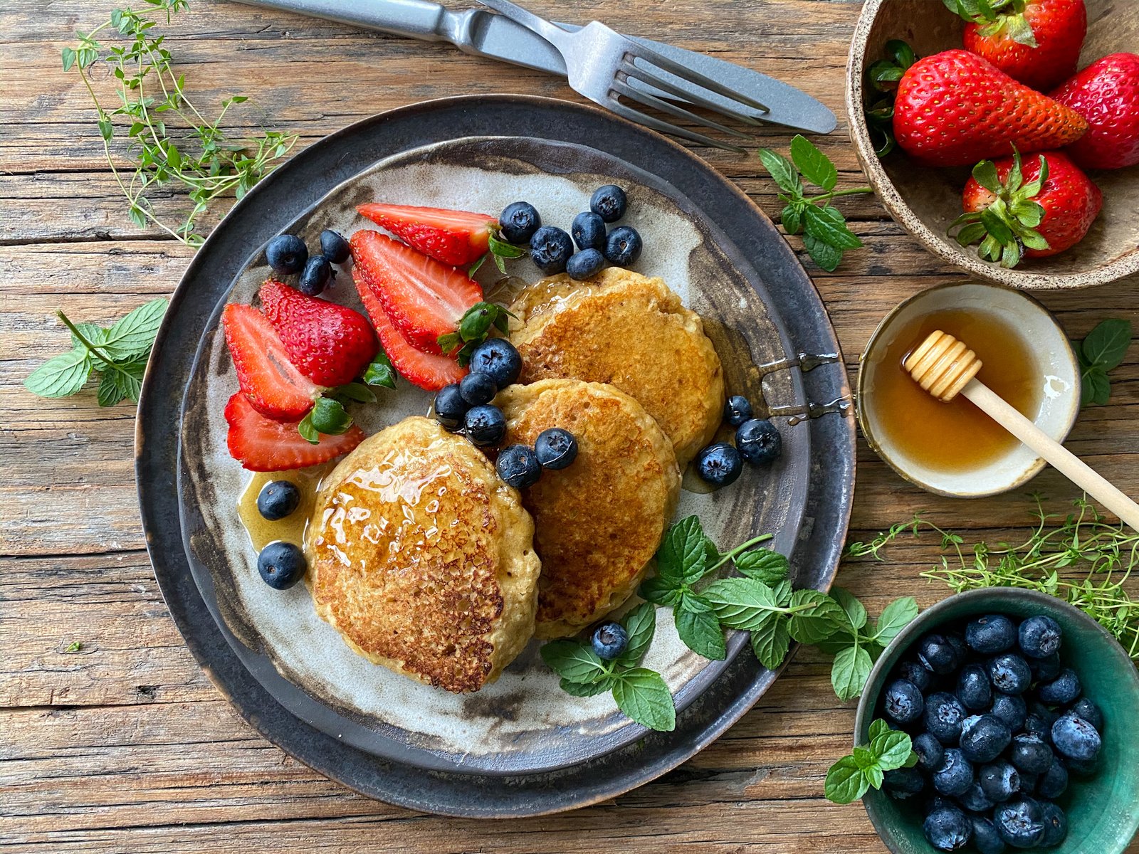 Hafer-Mandel-Pfannkuchen